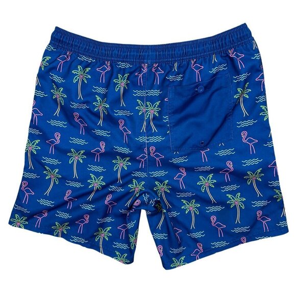 Sonoma Men's Neon Flamingo Blue Board Shorts Swim Trunks Size L - Picture 2 of 9